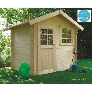 Petit abri de jardin en bois traité autoclave 28mm - S820-1 - sans plancher - 7,28m²_0