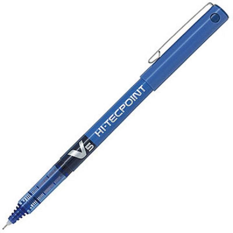 PILOT HI-TECPOINT V5 BILLE STYLO EXTRA FINE POINTE 0,5 MM BLEU (PRIX UNITAIRE)