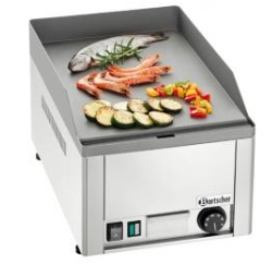 Plaque à grillades électrique professionnelle GDP 320E - lisse ou rainurée - Bartscher - inox 18/10 - thermostat réglable - 3 kW_0