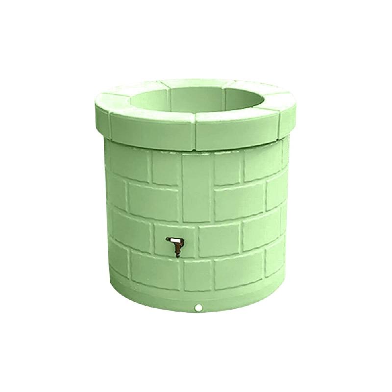 PLAST'UP ROTOMOULAGE Puits récupérateur d'eau de pluie 340l - VERTPISTACHE - vert 0637962081411_0