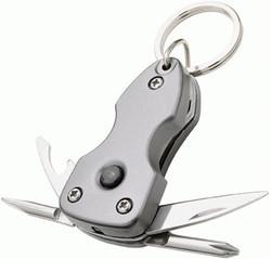 Porte-clés multifonctions en aluminium - Torche LED, tournevis, couteau et ouvre-bouteille_0