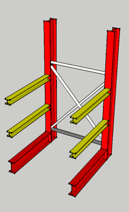 Rayonnages cantilevers module départ type unicant_0