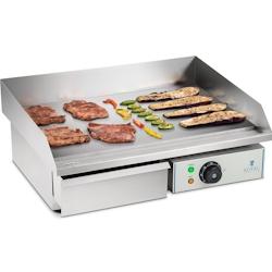 Royal Catering Plancha Electrique Lisse RCEG-55 (48x55x24cm, 3.000W, protection antiéclaboussures, dispositif d'écoulement) - multi-matériau 426022_0
