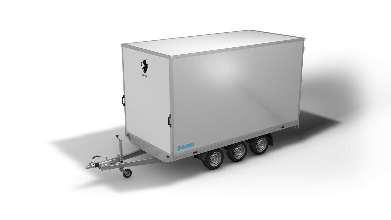 Sapphire H-3 - Remorque fourgon Hapert - 3500 kg - Tridem essieu - Formats jusqu'à 605x240x250 cm_0