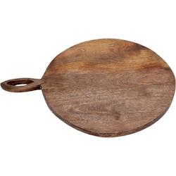 SIL Planche à découper ronde en bois avec poignée 49 x 38 cm - marron 5024418053262_0