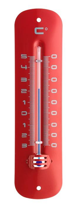 Thermomètre à liquide - Extérieur - Métal rouge - Température -30°C à +50°C - #1205T_0