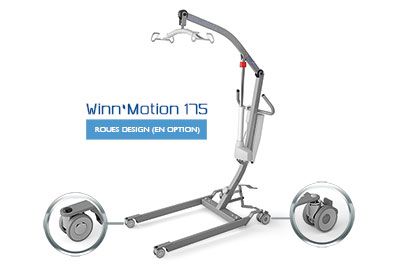 Lève-personne compact et léger adapté pour les patients pesant jusqu'à 175 kg - winncare - winn'motion 175_0