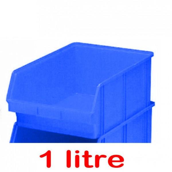 Bac à bec éco - largeur 175 mm - bleu - 1L - gerbable et empilable - marque Rolléco_0