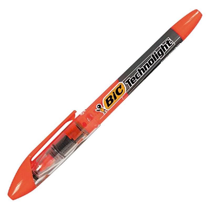 BIC BIC BRITE LINER GRIP SURLIGNEUR, BISEAUTÉE POINTE, FLUORESCENT ORANGE, 12/LOT (PRIX À L'UNITÉ)