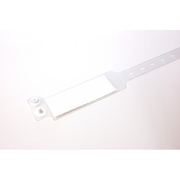 Bracelet hôpital transparent avec étiquette personnalisée - Taille adulte - Livraison rapide 48-72H_0