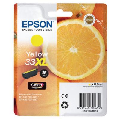 Epson 33XL 'Oranges' Cartouche d'encre originale grande capacité Claria Premium (C13T33644012) - Jaune_0