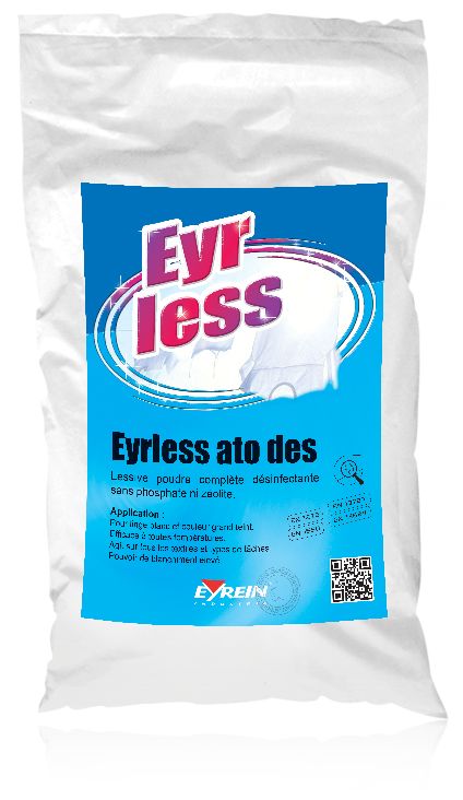 Eyrless ATO DES - Lessive complète désinfectante en poudre - Eyrein - Sac de 20kg - Réf. A05547_0