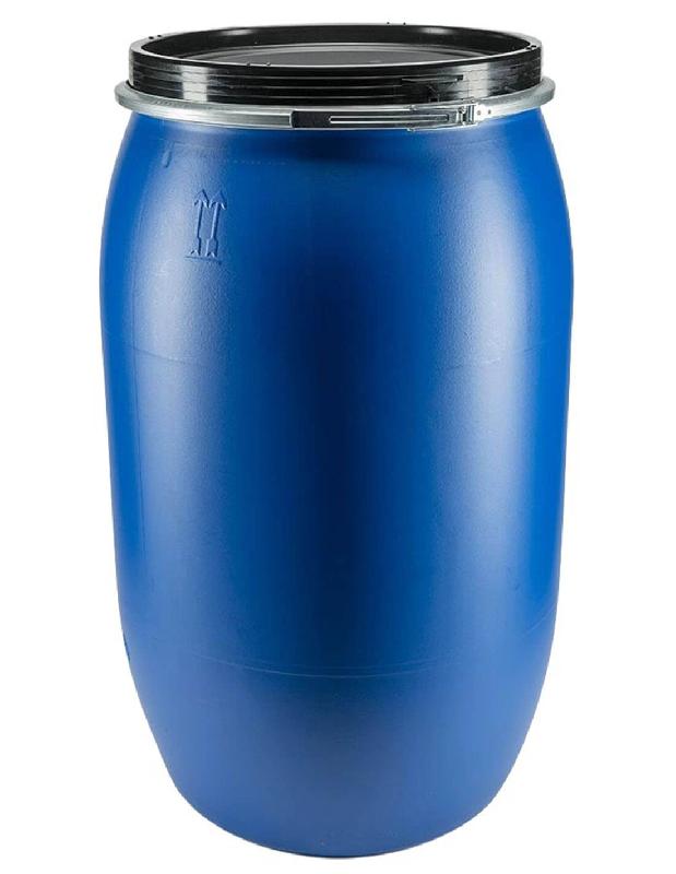 Fûts Plastique - 30L à 220L - à Ouverture totale - Bleu - 220 L_0