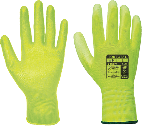 Gant enduit pu  jaune a120, xl_0