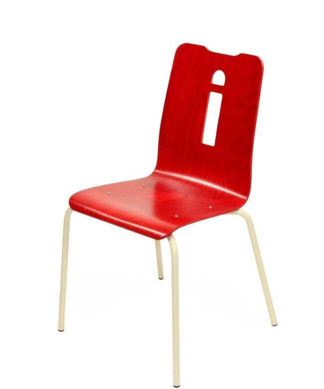 GOM - Chaise empilable ergonomique en hêtre pour salle de réunion, classée non feu M3, fabriquée en France_0