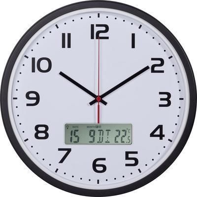 HORLOGE MURALE RADIOPILOTÉ(E) RENKFORCE HD-WRCL135 NOIR 32 CM X 4.5 CM