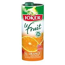 JUS JOKER LE FRUIT ORANGE BOUTEILLE 1 LITRE - CARTON DE 10