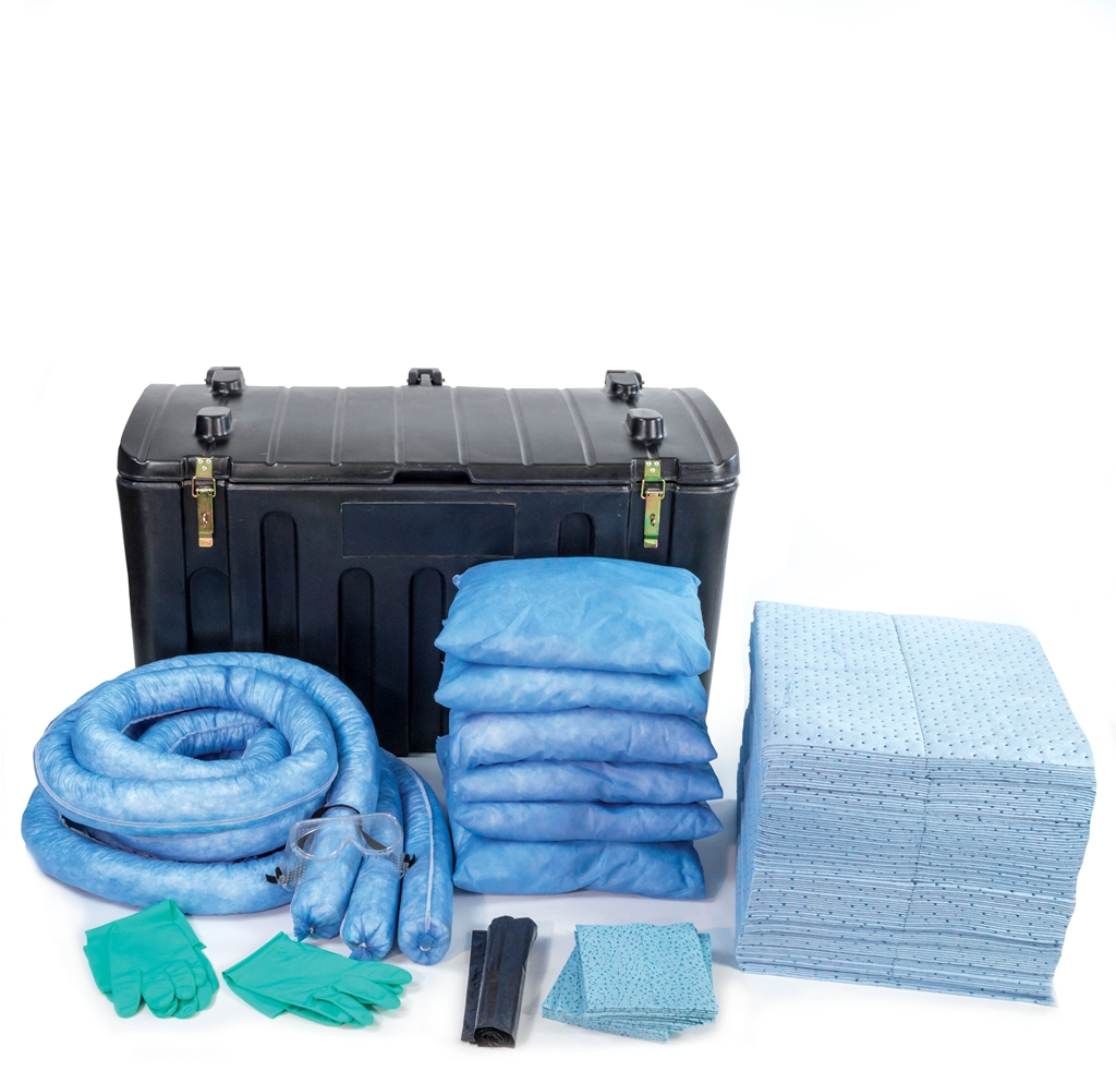 Kit anti-pollution pour produits hydrocarbures en Coffre avec une capacité d'absorption 200 L - KTH200L  - DELAHAYE INDUSTRIES_0