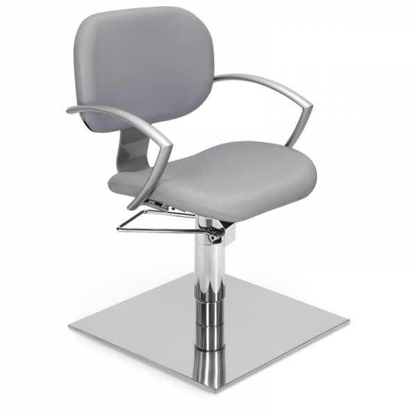 Fauteuil de coiffure - Opéra II FB 610 YQ - capitonné avec accoudoirs et base carrée_0