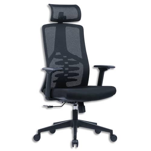 MTI Fauteuil Borg Vertébral-Noir - Fauteuil de bureau ergonomique_0