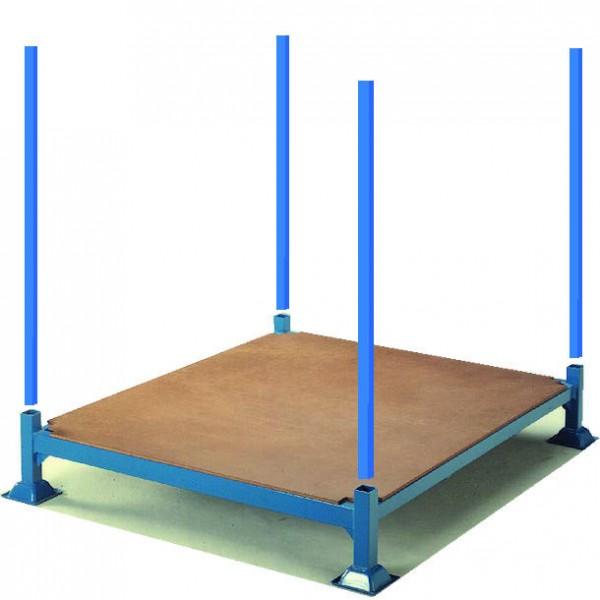Palette à rehausses avec base en bois - Gerbable 3 sur 1 - Hauteur utile 900 mm - Marque Rolléco_0