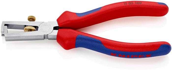 Pince à dénuder 160 mm - chromé - gaines multicomposant avec ressort d'ouverture - KNIPEX_0