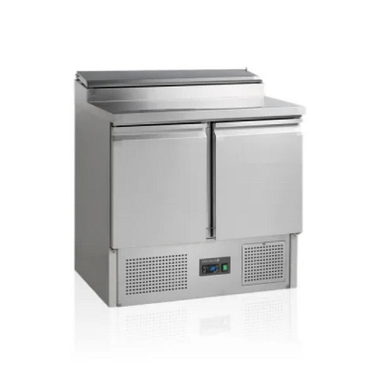 Saladette réfrigérée gn1/1 inox 2 portes +2/+10 °c - 900x700x950 mm - GSS20_0