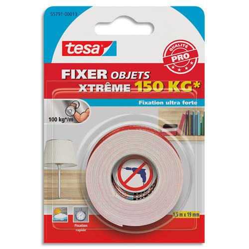 Tesa adhésif de fixation double-face mounting extrême 150kg. Dimensions 19 mm x 1.5 m_0