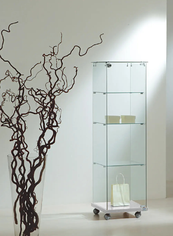Vitrine tout verre transparent 4/14eva - blanc_0