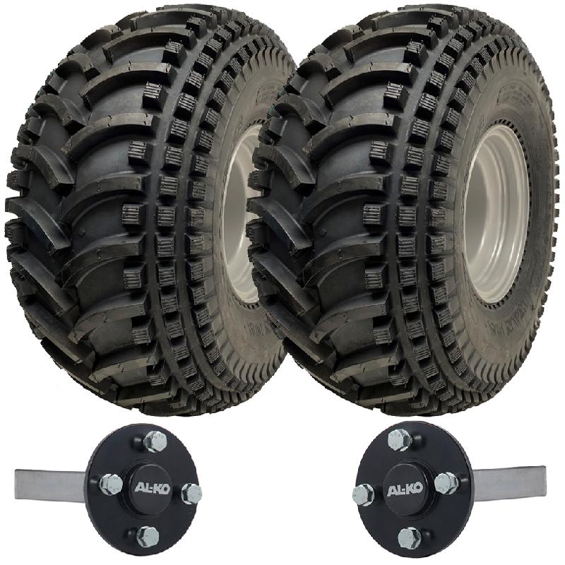 22x11.00-8 Open Centre P308 ATV Trailer Kit Wheels  ALKO Axles 310kgs Capacity_0