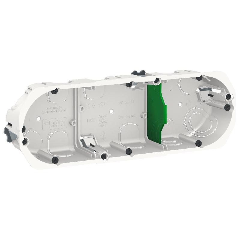 Boîte d’encastrement multifix d 67mm 3 postes p 40mm - SCHNEIDER ELECTRIC - imt35934r - 759465_0