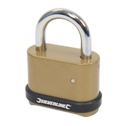 Cadenas à Combinaison 4 Chiffres 50 mm - Alliage de Zinc, Sécurisé et Durable - Silverline - gris 5024763132377_0
