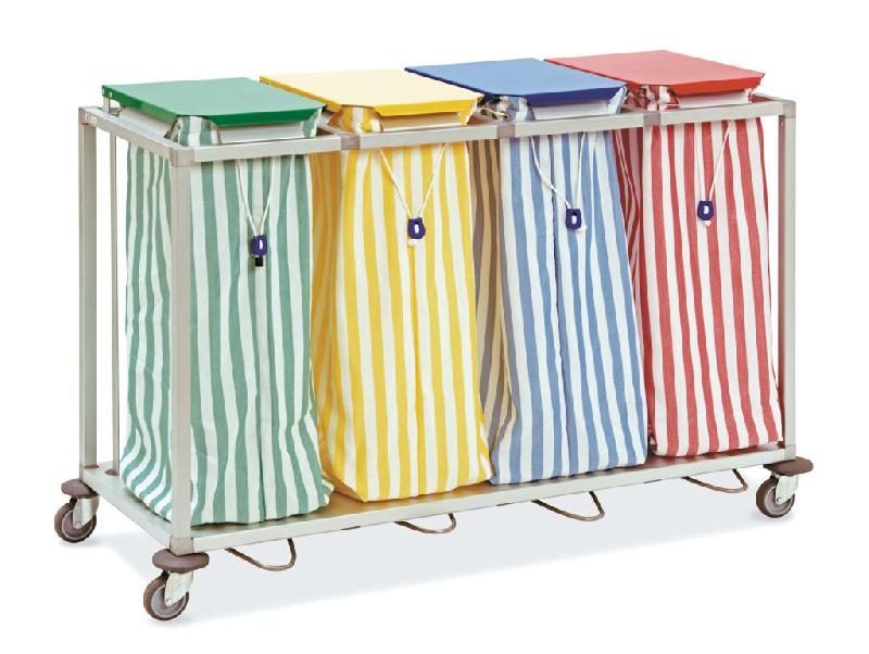 Chariots porte-sac poubelle Mercura - 50 à 110L - Modèles ouverts ou fermés avec options de tri des déchets_0