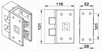 Charniere delrin a ressort pour porte battante va et vient en polyethylene n100_0