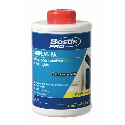 COLLE POUR CANALISATION ET PVC SANIPLAS PA - POT DE 1 LITRE BOSTIK