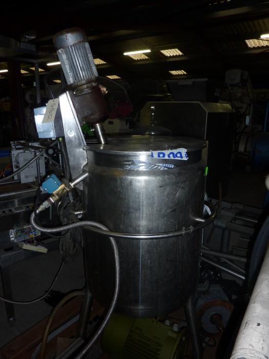 Cuve inox double enveloppe agitée - 200 litres - agitation tripale double étage - d'occasion_0