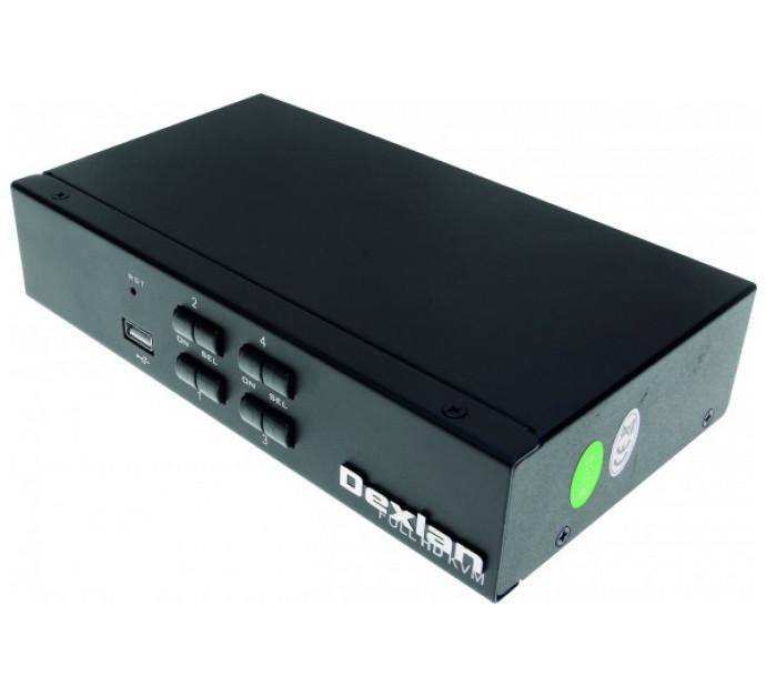 Dexlan kvm switch 4 ports hdmi 4k / usb / audio + câbles 61093_0