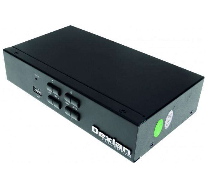 Dexlan KVM Switch HDMI 4K 4 ports - USB, audio, câbles inclus (61093)_0