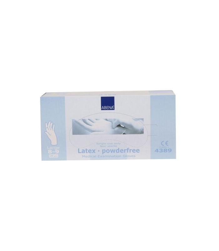 Gants en latex non poudrés Abena - Boîte de 100 - Taille 9/10 - Conformes aux normes CE et alimentaires_0