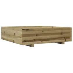 Helloshop26 - Jardinière bac lit surélevé plantes fleurs terrasse jardin 90 x 90 x 26,5 cm bois de pin imprégné marron 02_0038047 - 3000214035116_0