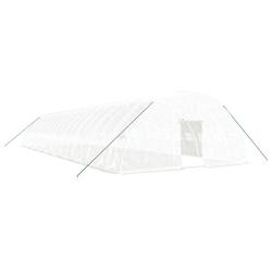 Helloshop26 - Serre tente abri plante fleur légumes avec cadre en acier 108 m² 18 x 6 x 2,85 m blanc 02_0044531 - 3000220208030_0