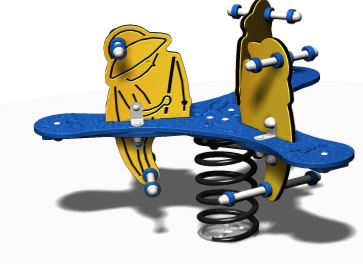Jeu sur ressort 3 enfants - Gamme Pilotis - JR0302 - Crea Equipements_0