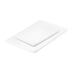 METRO Professional Set de 2 planches à découper, polyéthylène haute densité (PEHD), 33 x 25 x 2cm & 40 x 30 x 2 cm, blanc - blanc plastique 43371_0