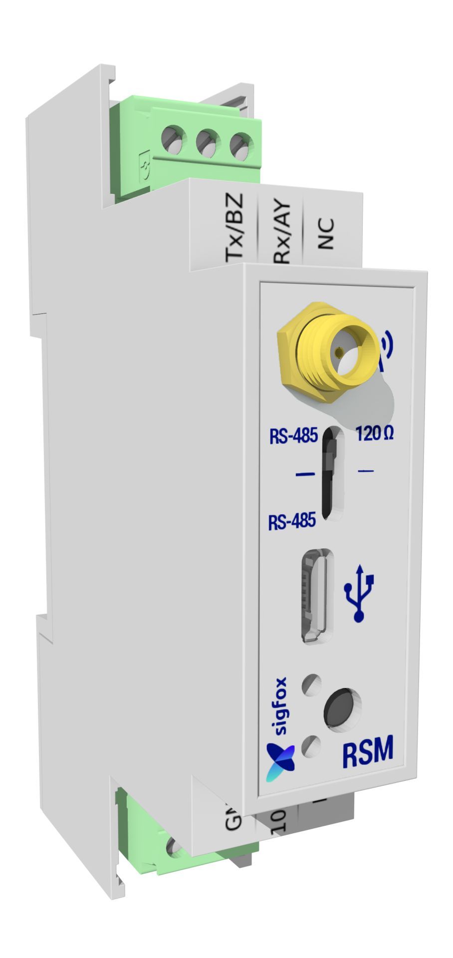 Modem radio ACW/SF8-DINRSM - Modbus maître - Sigfox - Boîtier Rail DIN - RS485_0