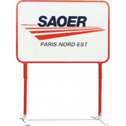 Mu0241 - panneau de chantier sur ressorts - Sigma Signalisation - horizontal - robuste et stable au vent_0