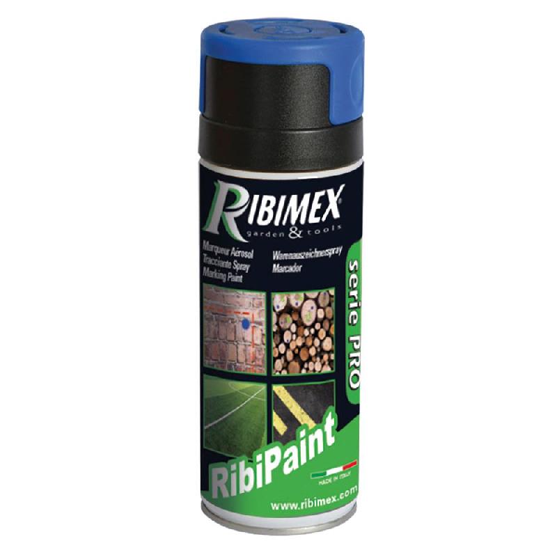 Peinture de marquage bleu PRSMARB - spéciale maçonnerie, planchers, asphalte, béton et bois - spray 500 ml_0