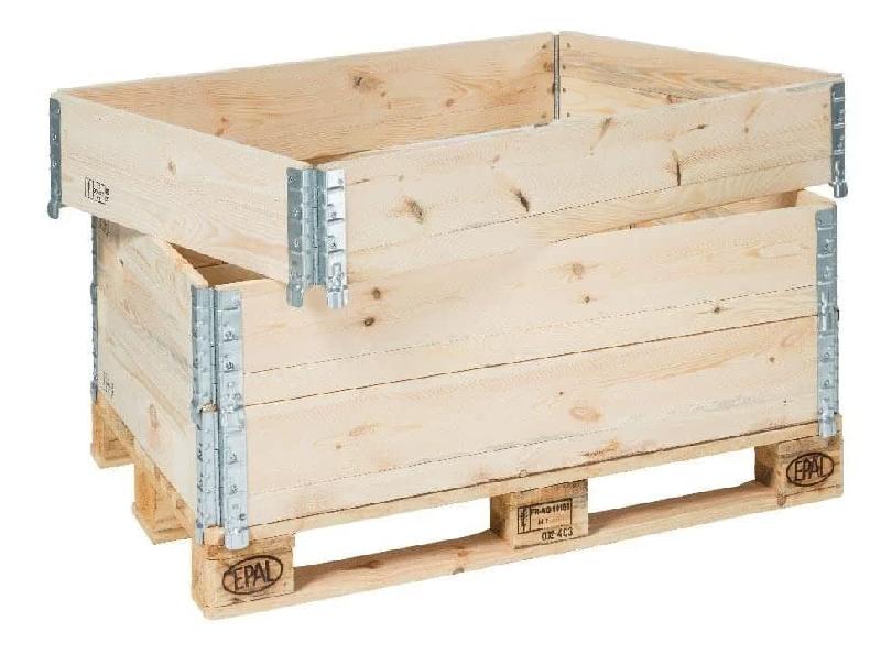 Rehausse bois pliable pour palettes Europe - bois résineux chanfreiné - normes NIMP15_0