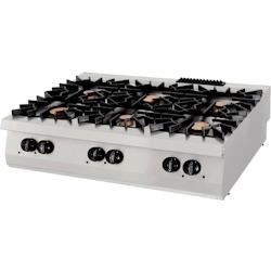 Table de cuisson premium - 6 brûleurs - Triple unité - Profondeur 90cm - Gaz - 9398519_0