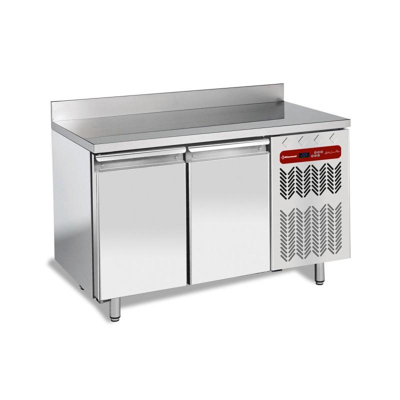 Table de travail refrigeree timbre négative ventilée 2 portes gn 1/1 260 l avec dosseret - TG2B/HA-R2_0