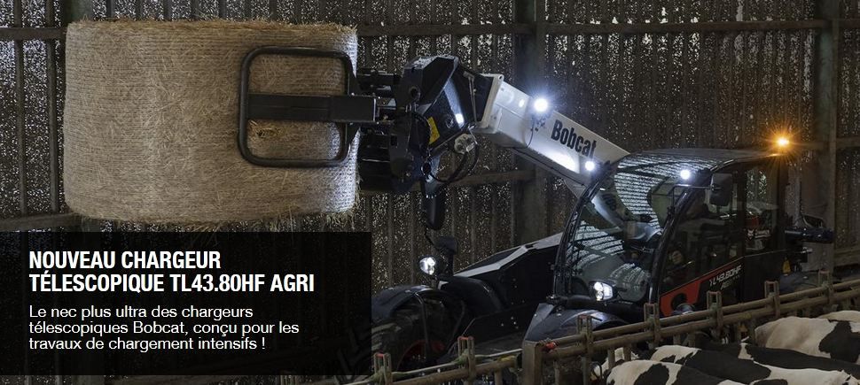 TL43.80HF AGRI - Chargeur télescopique Bobcat - Capacité 4,3 tonnes et hauteur 8 mètres_0